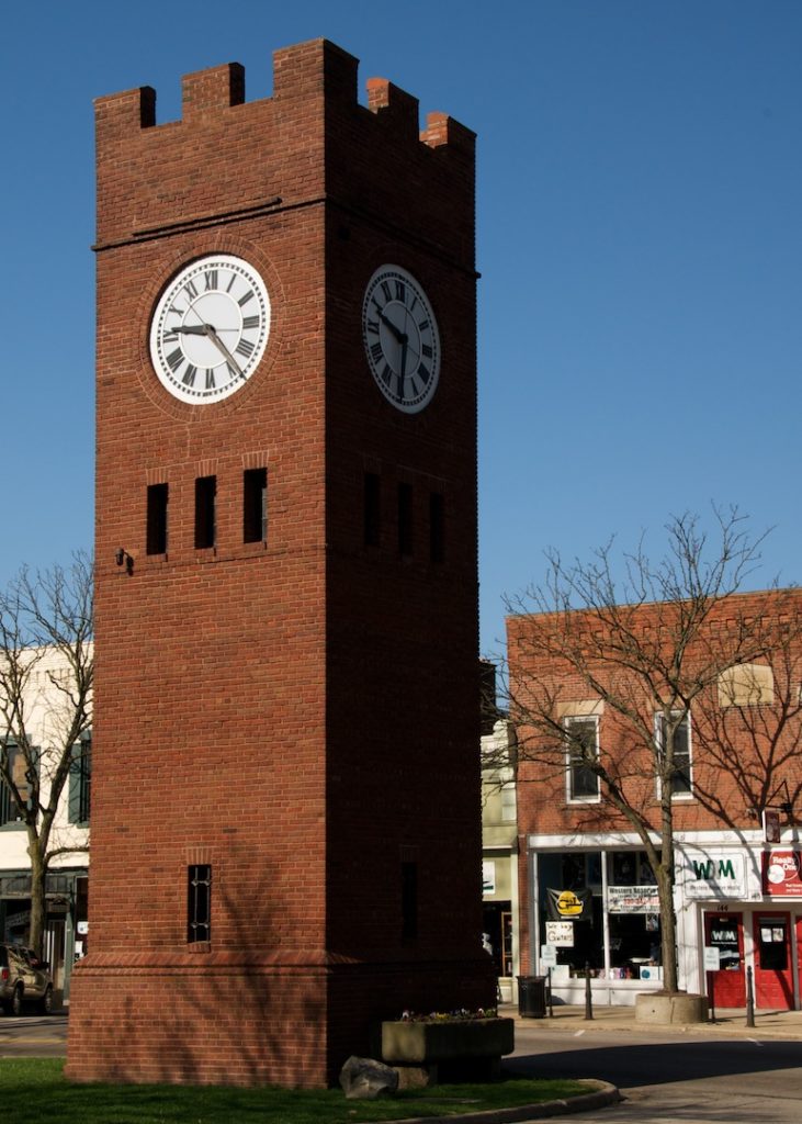 Clock Tower of Hudson, Ohio.