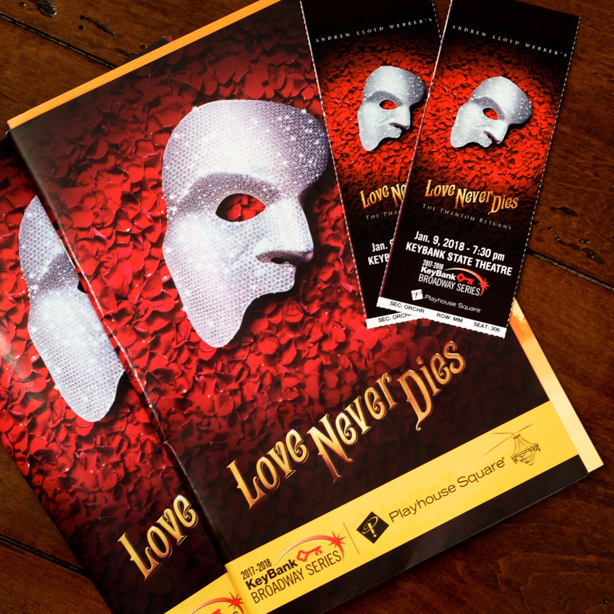 Love Never Dies Playbill and tickets